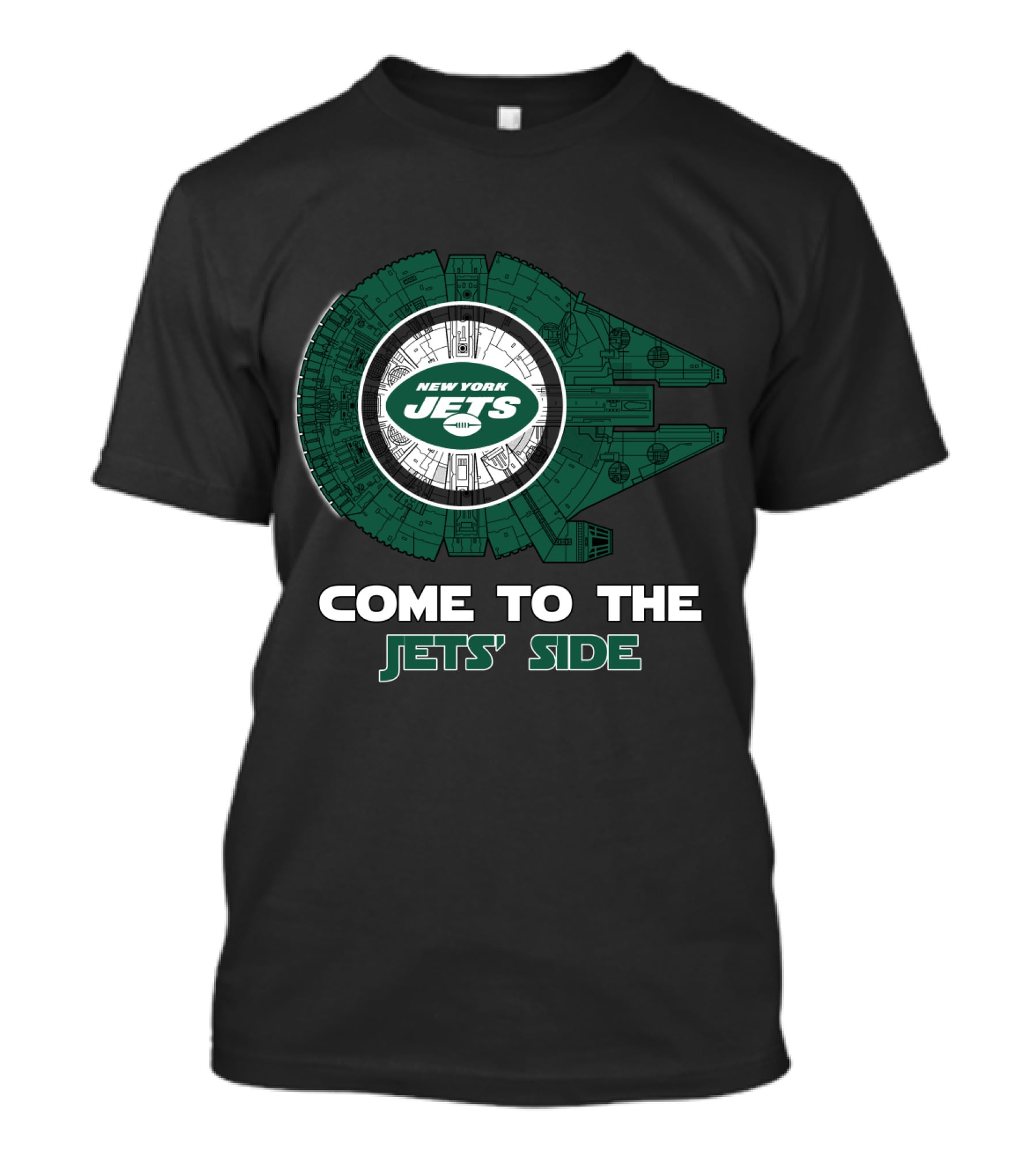 New York Jets Come To The Jets' Side Millennium Falcon T-Shirt