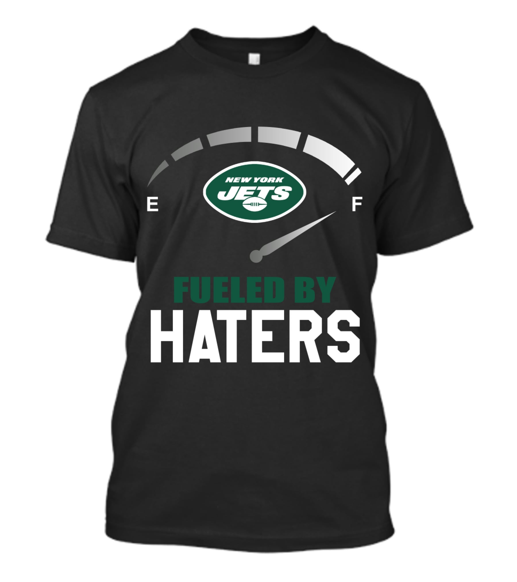 New York Jets Fueled By Haters Fuel Gauge T-Shirt