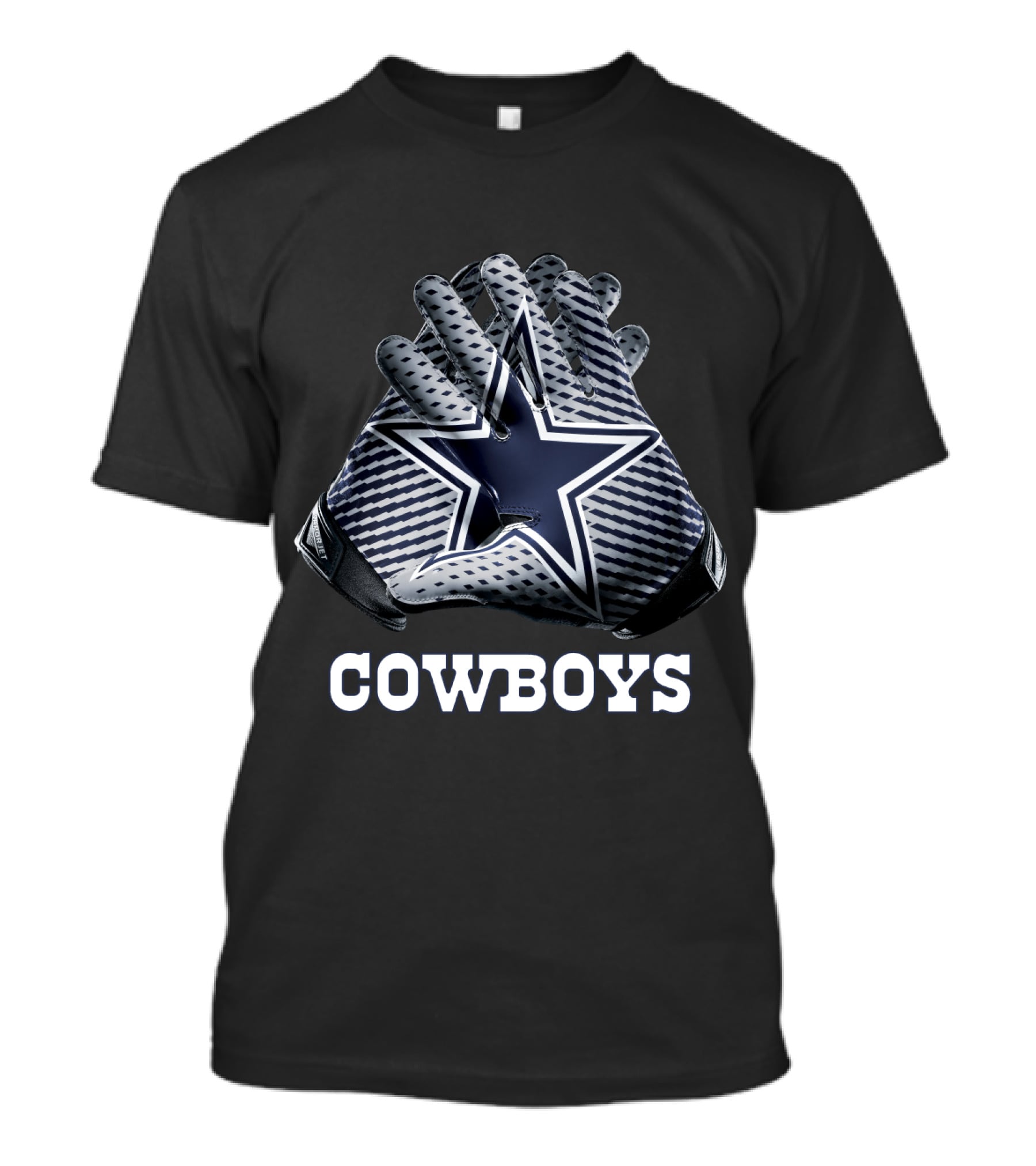 Dallas Cowboys Nfl Star Logo Gloves Fan Gear T-Shirt