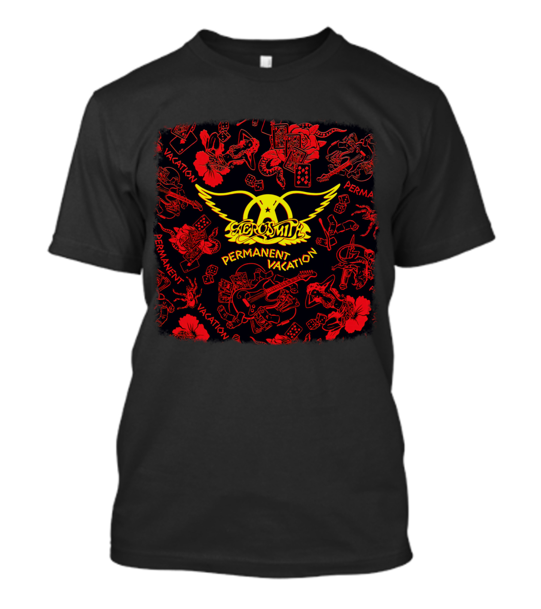 Aerosmith Permanent Vacation Album Art T-Shirt