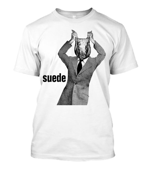 Suede Pig Head Suit Man Artwork Sde T-Shirt