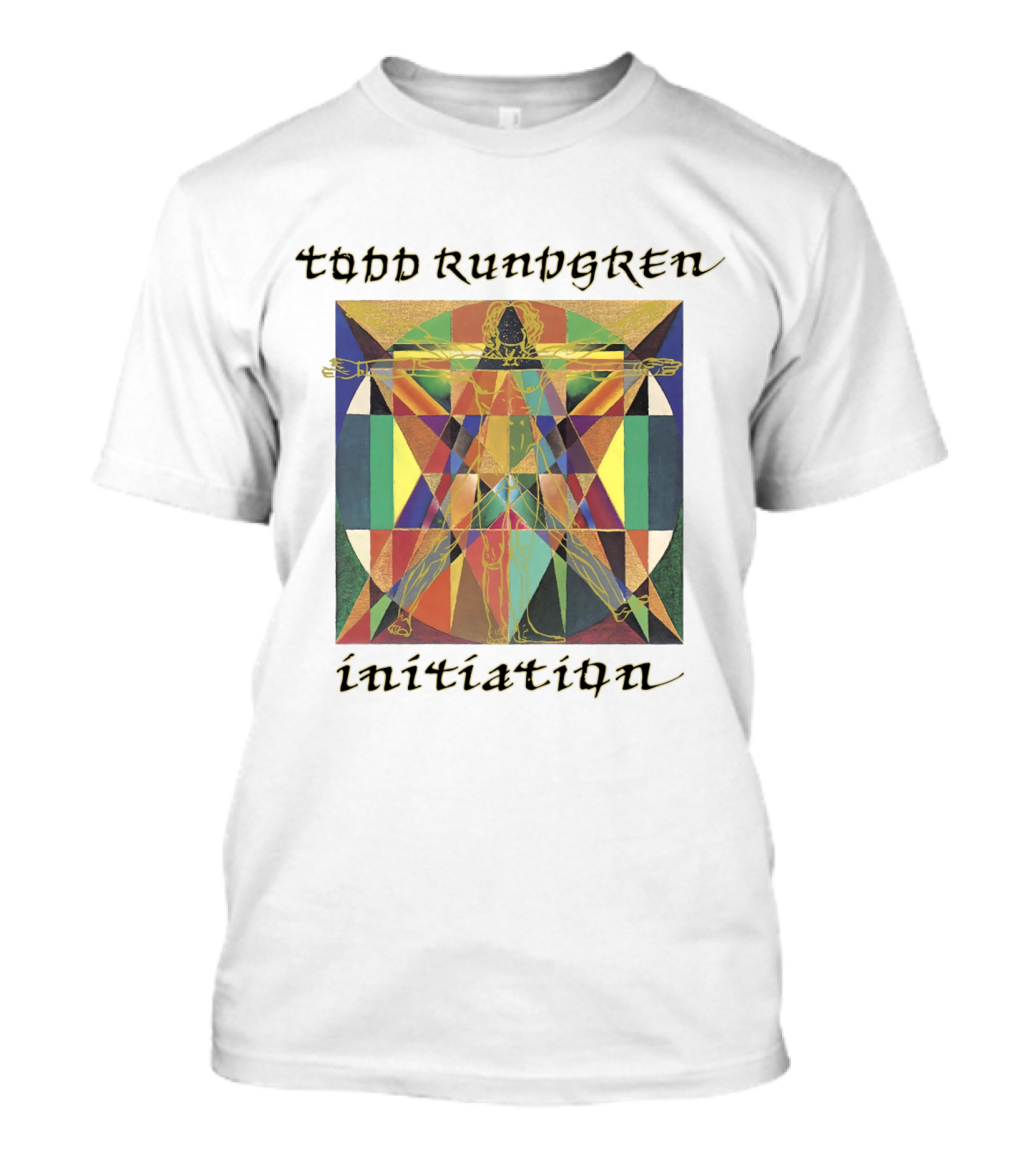 Todd Rundgren Initiation Vitruvian Geometric Multicolor Symbolism T-Shirt