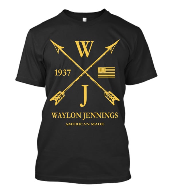 Waylon Jennings American Made 1937 Flag Arrows T-Shirt