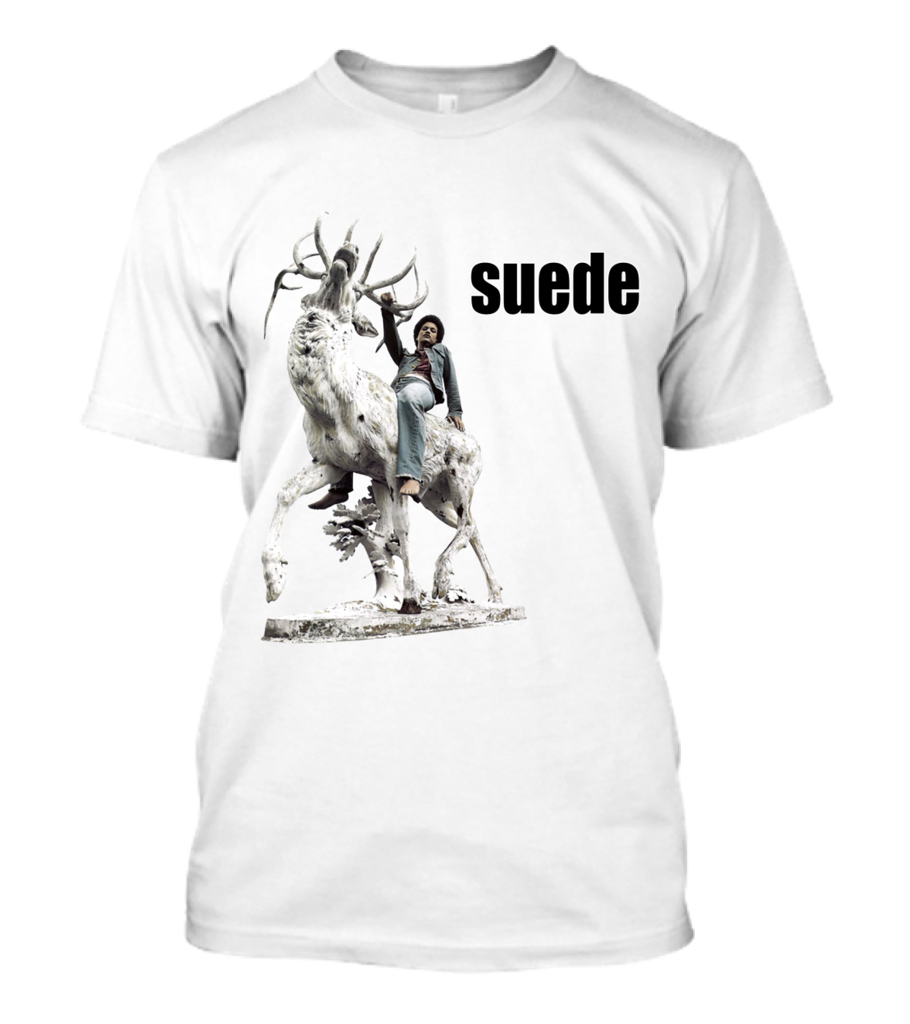 Suede Riding Stag Sculpture T-Shirt