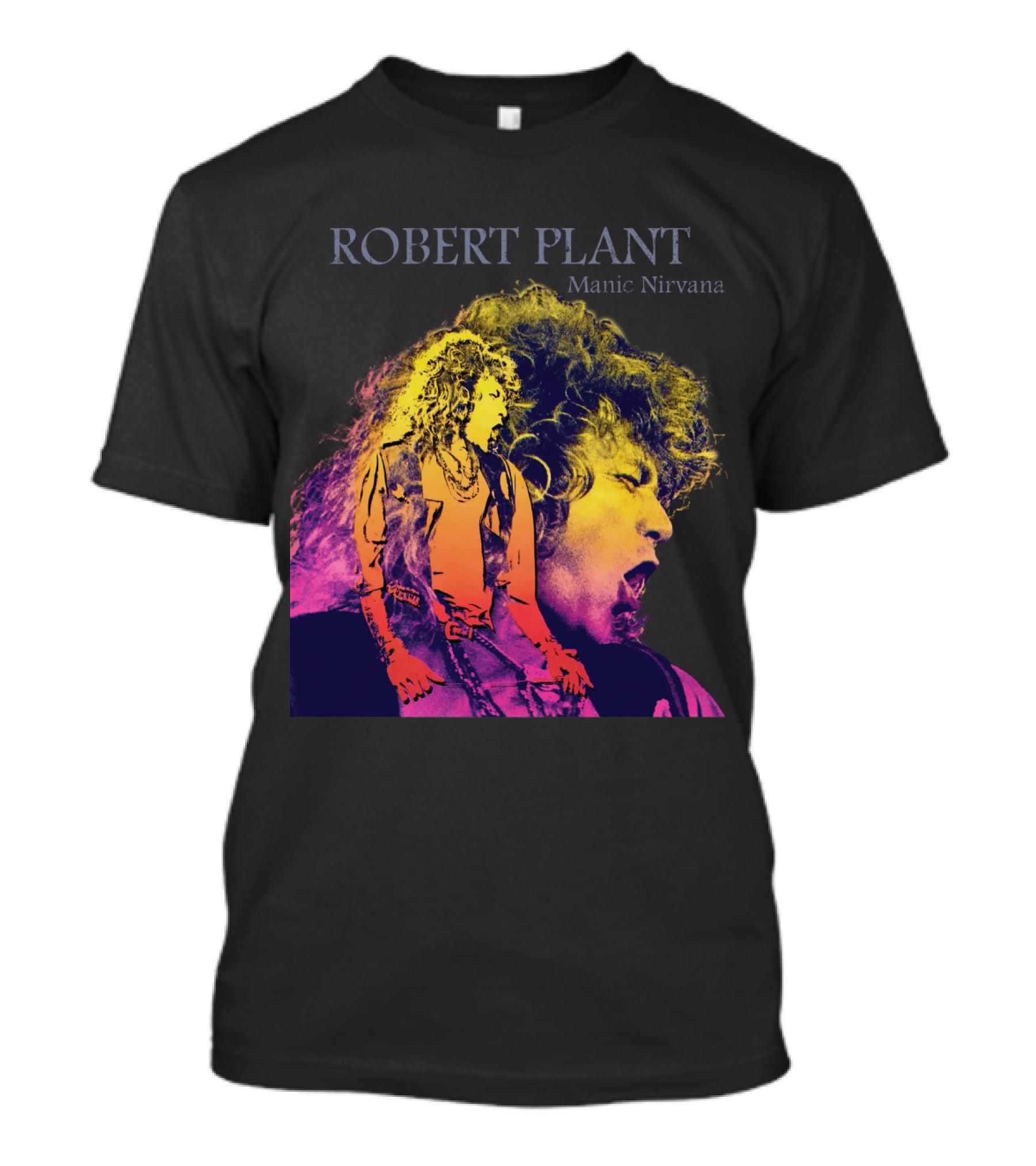 Robert Plant Manic Nirvana Retro Rock T-Shirt
