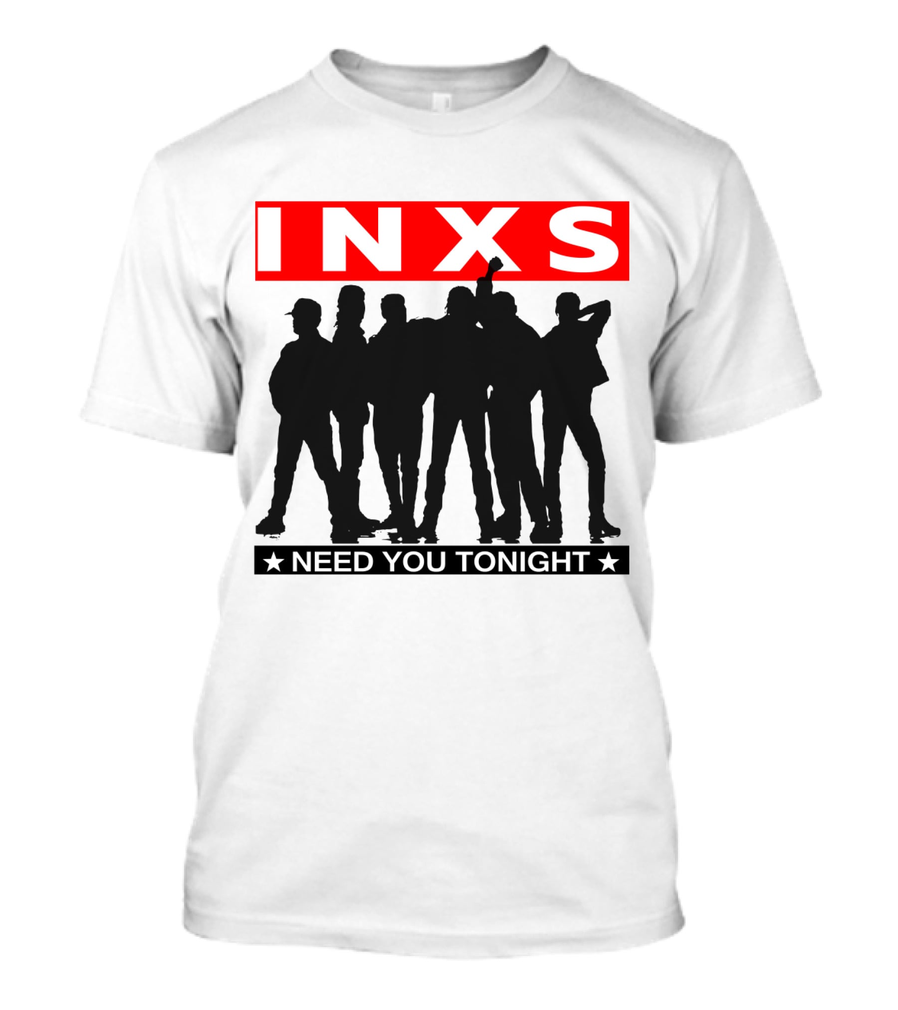 Inxs Need You Tonight Silhouette Band Members T-Shirt