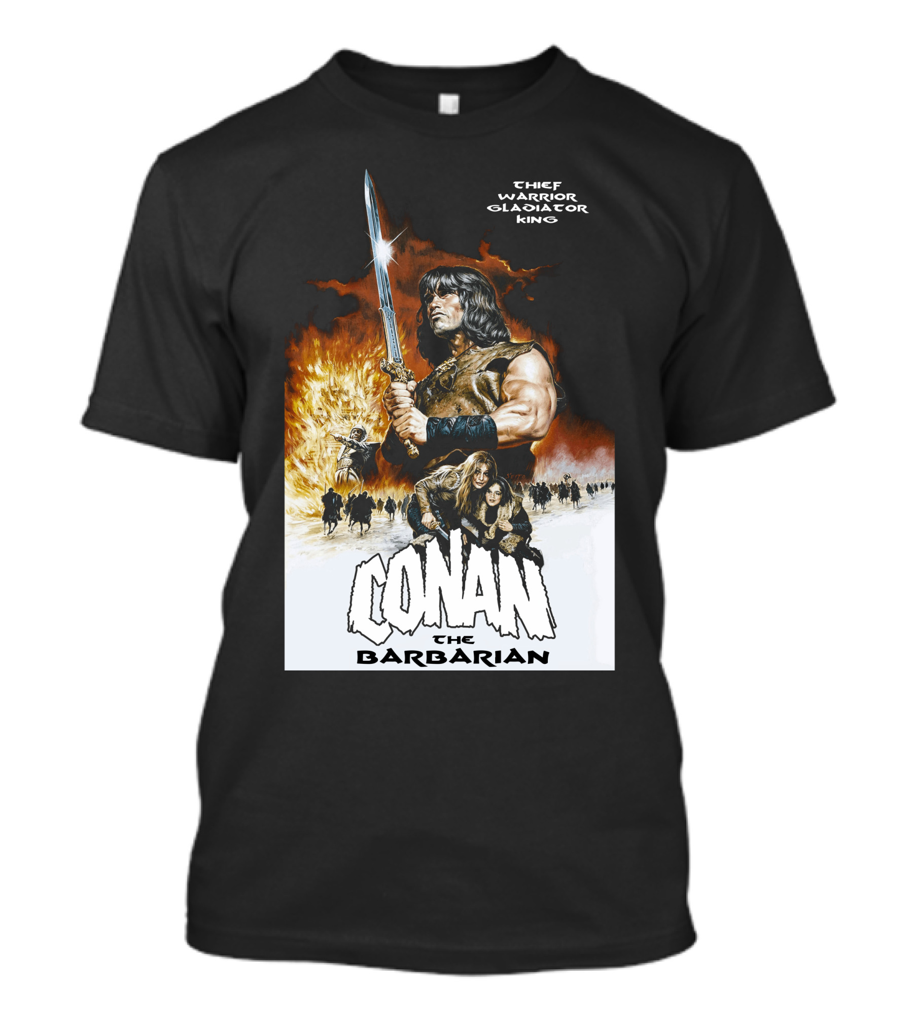 Conan The Barbarian Chief Warrior Gladiator King T-Shirt
