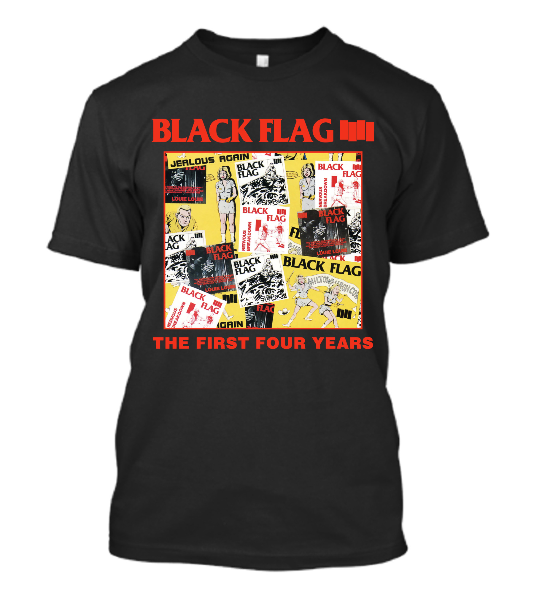 Black Flag The First Four Years Album Covers Collage T-Shirt