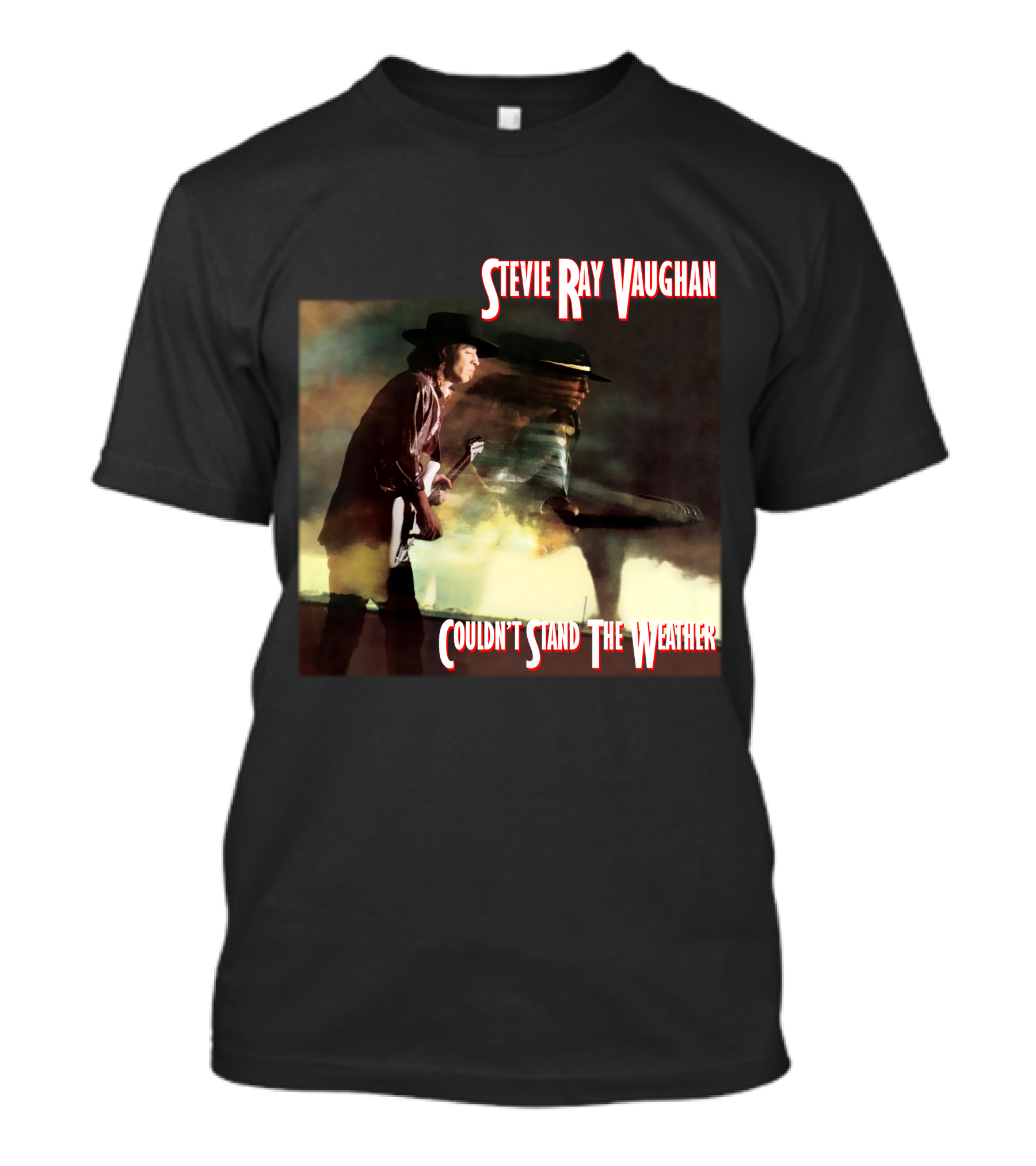 Stevie Ray Vaughan Couldn't Stand The Weather Album Art T-Shirt