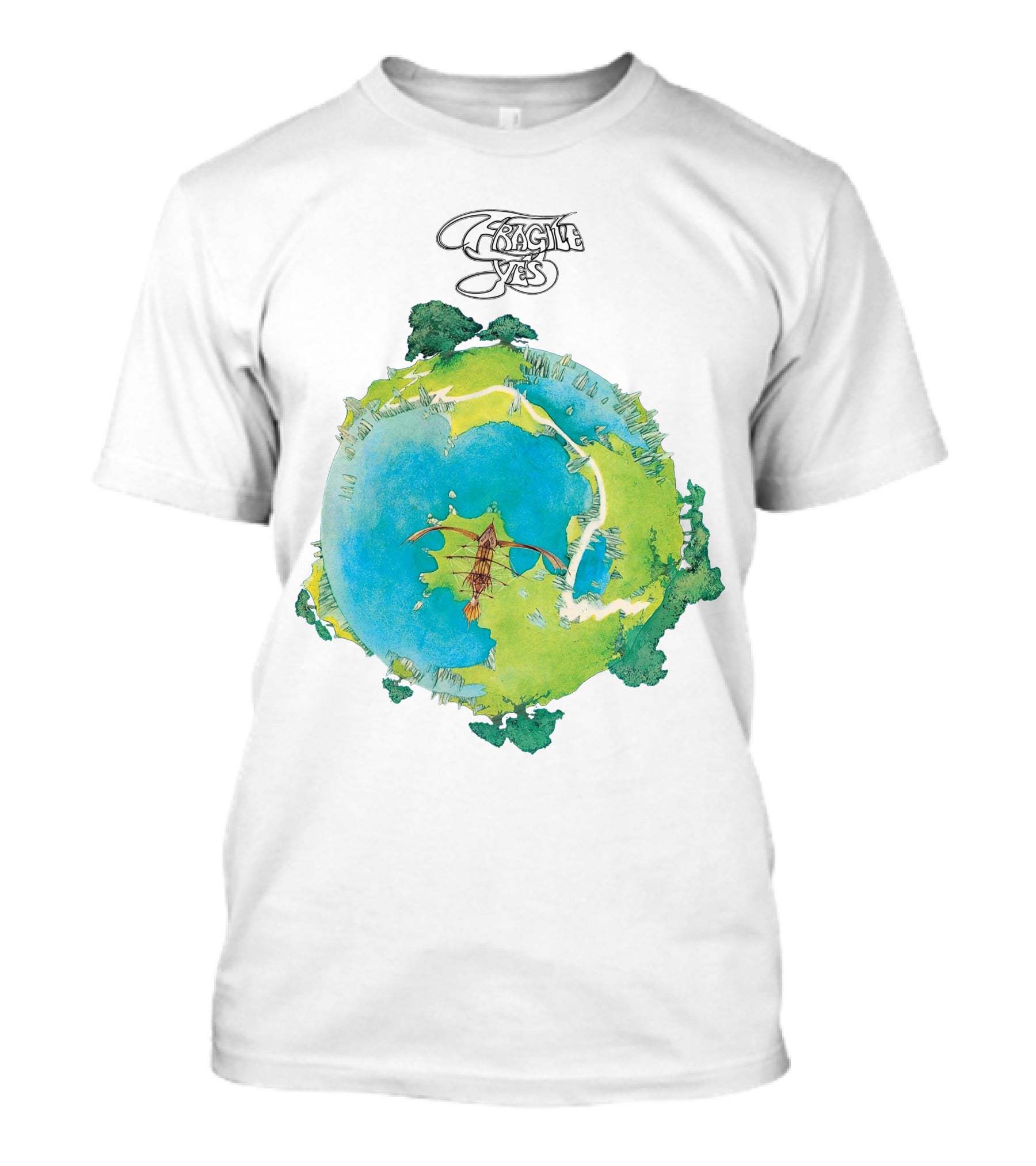 Yes Fragile Artwork Round Earth Concept T-Shirt