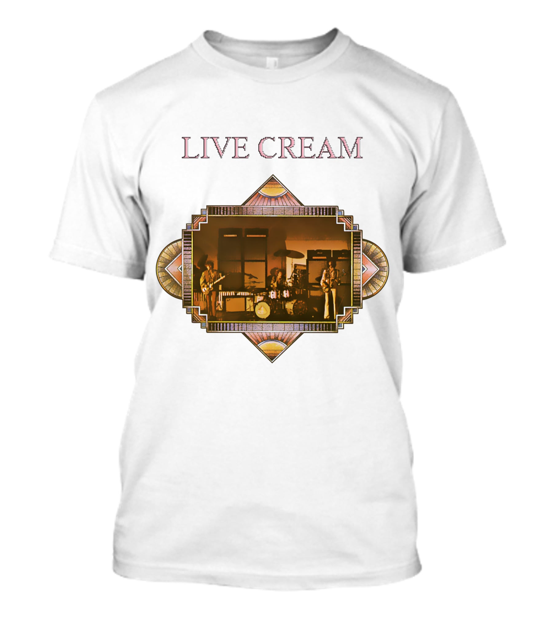Live Cream Vintage Performance Artwork T-Shirt
