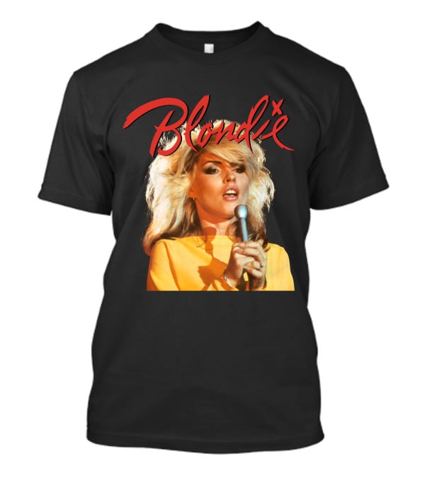 Blondie Debbie Harry Mic Performance 1980S Retro Style T-Shirt