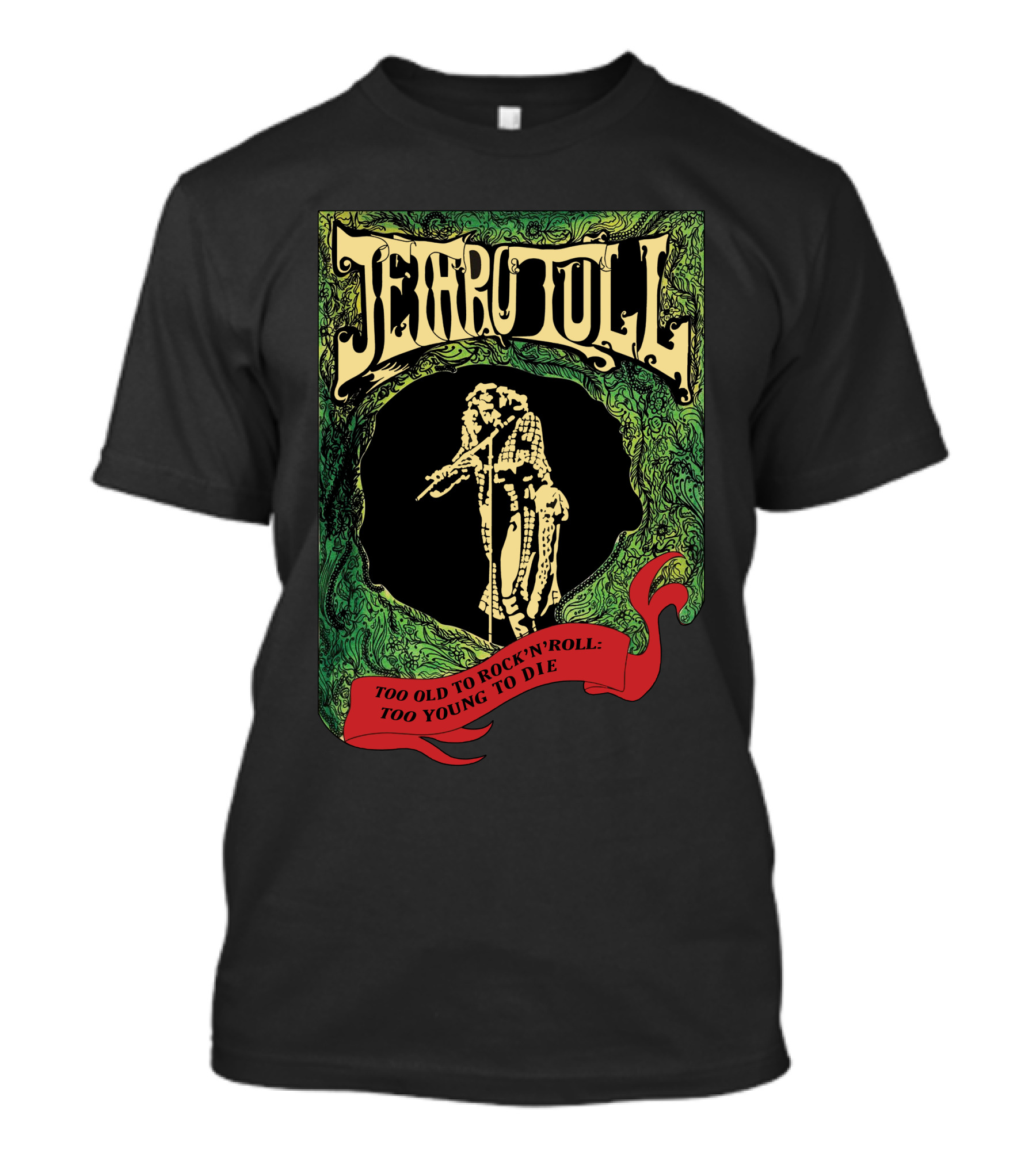 Jethro Tull Too Old To Rock 'N' Roll: Too Young To Die Vintage Style T-Shirt