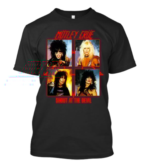 Mötley Crüe Shout At The Devil Album Cover Art Band Members T-Shirt