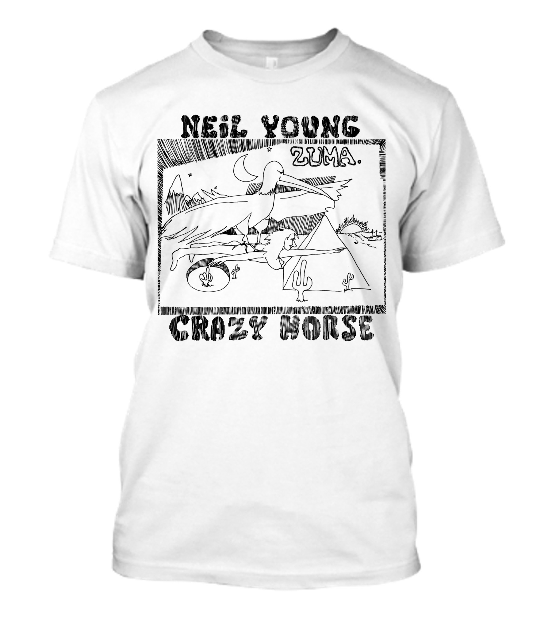 Neil Young Zuma Crazy Horse Artwork T-Shirt