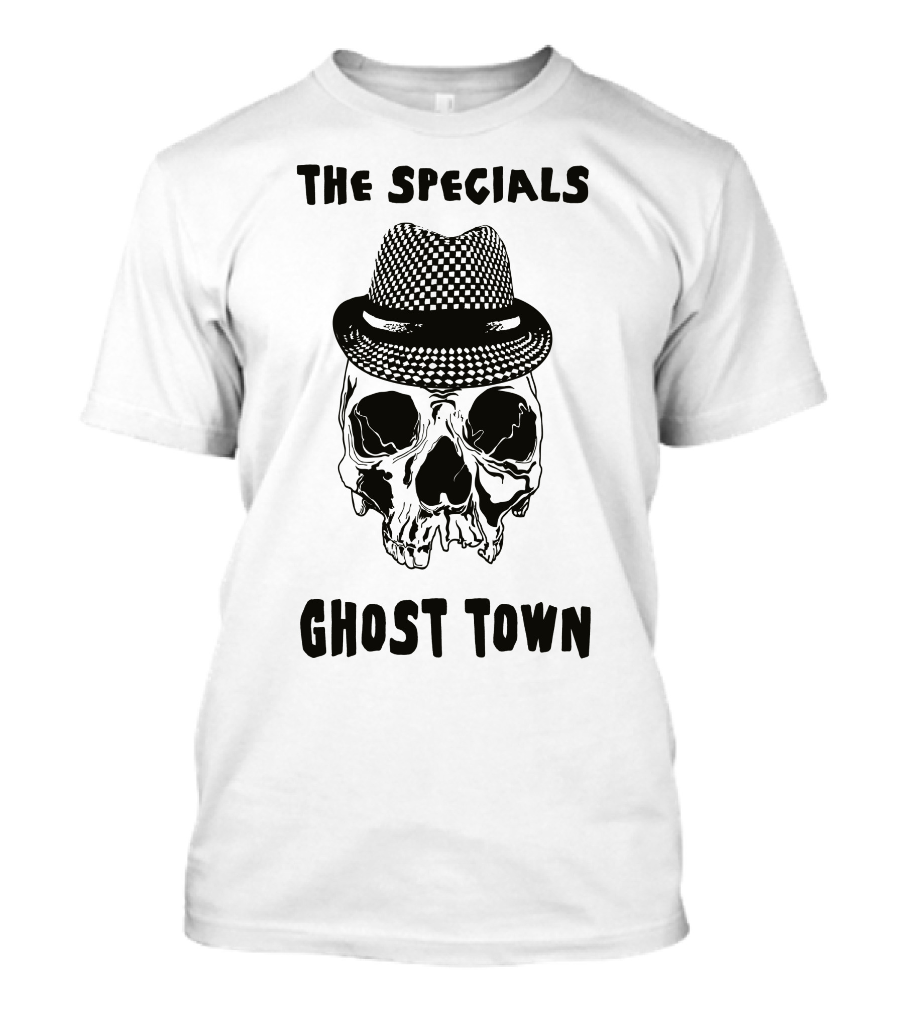 The Specials Ghost Town Skull Hat T-Shirt