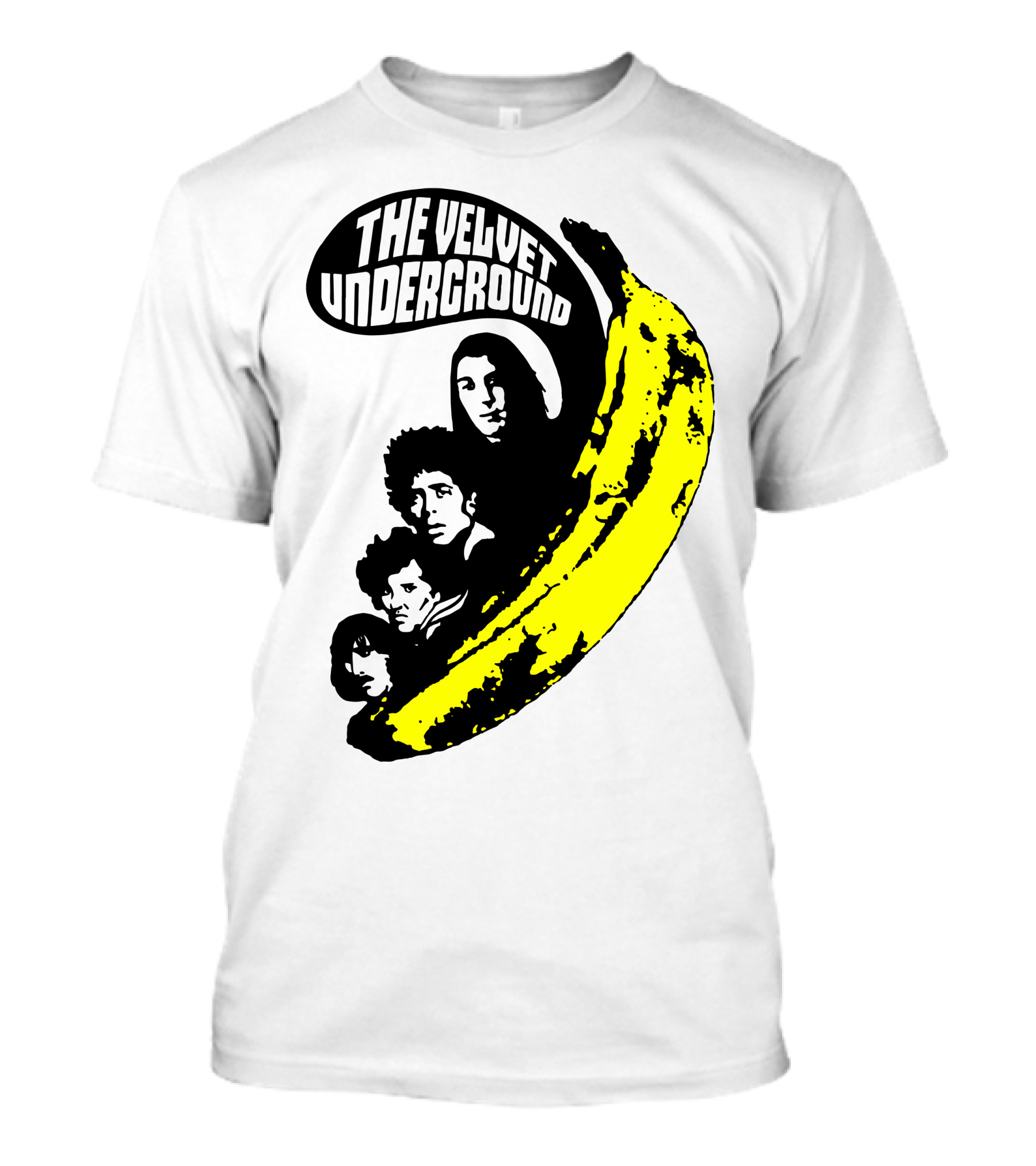 The Velvet Underground Iconic Banana Art Featuring Band Members T-Shirt