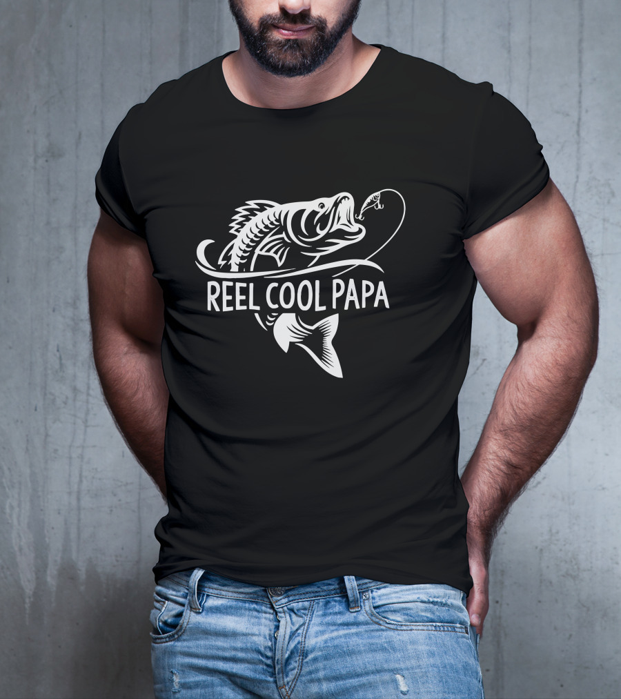 Reel Cool Papa Fishing Dad Father's Day Gift T-Shirt