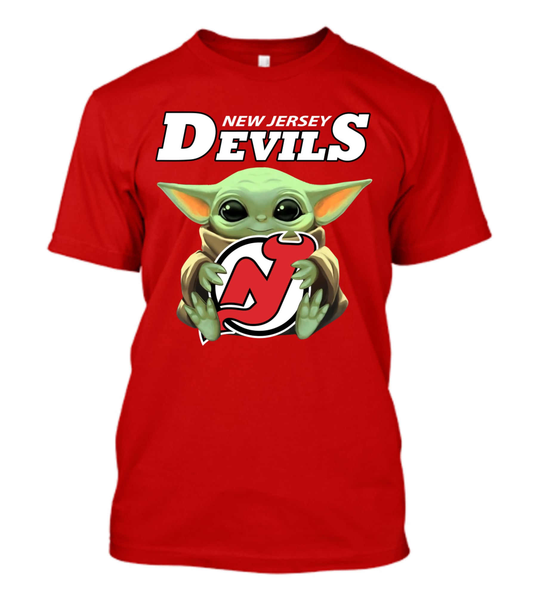 New Jersey Devils Baby Yoda Hockey Fan T-Shirt