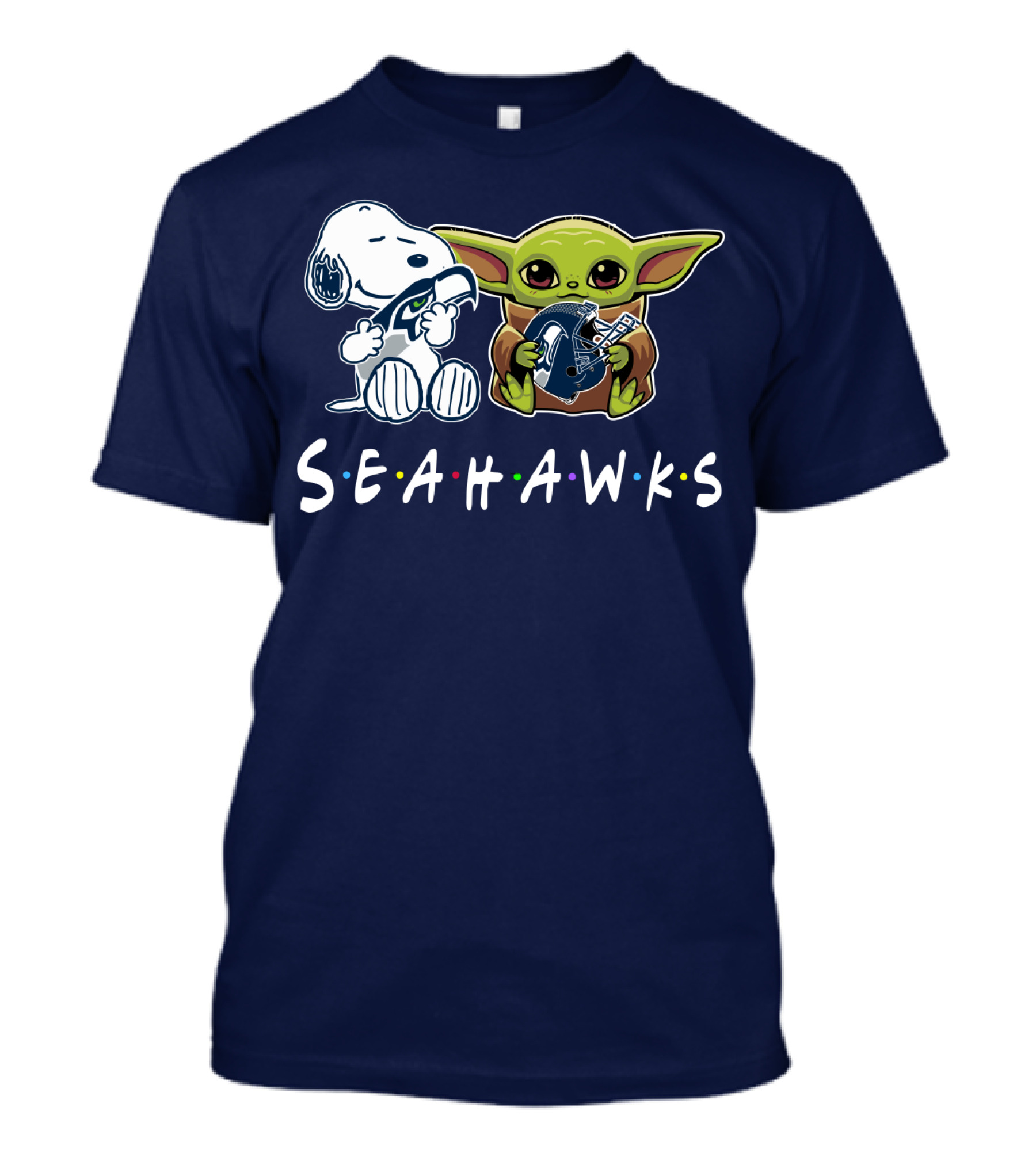 Snoopy Baby Yoda Seahawks T-Shirt
