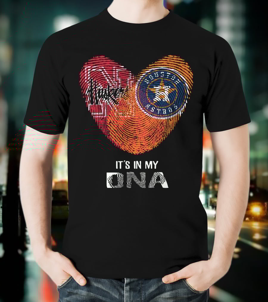 Houston Astros Nebraska Huskers It's In My DNA T-Shirt