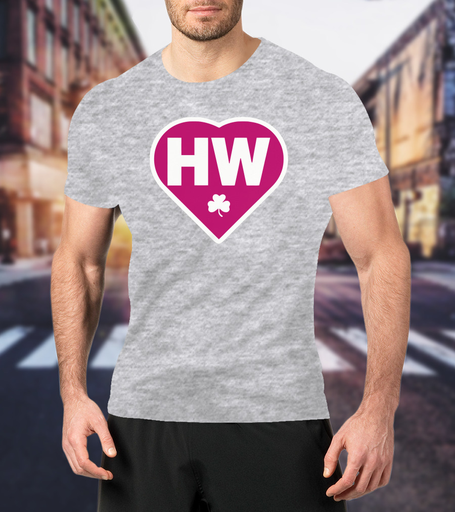 HW Heart With Shamrock Icon Celtics T-Shirt
