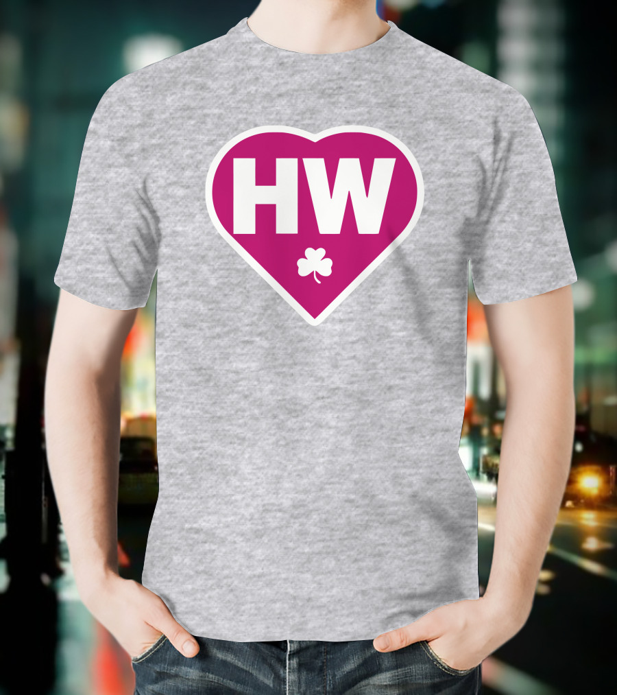 HW Heart With Shamrock Icon Celtics T-Shirt