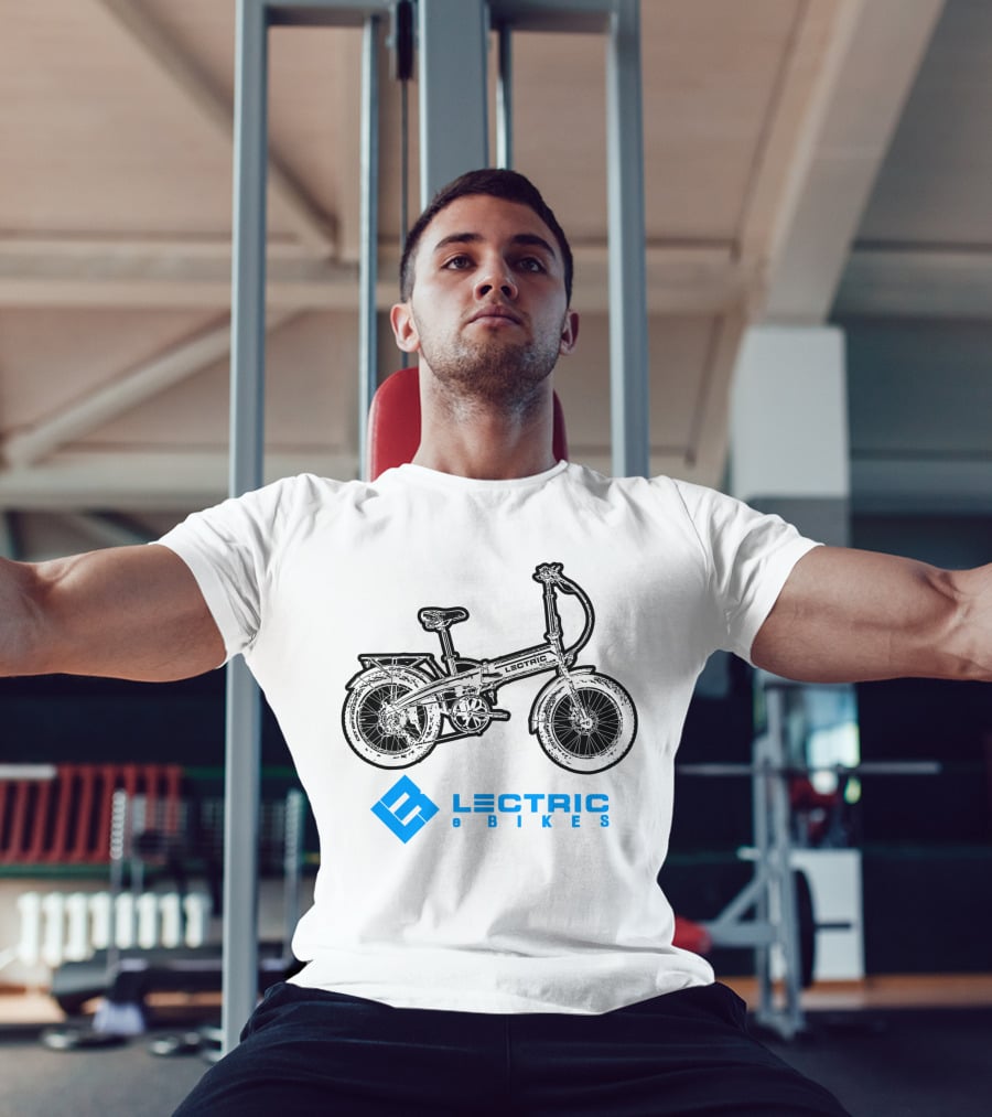 Lectric E Bikes Ride USA Retro Foldable Electric Bicycle T-Shirt