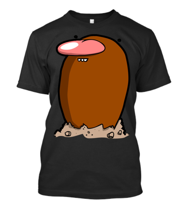 Diglett Pop Culture Icon Brown Creature Earthy Charm T-Shirt