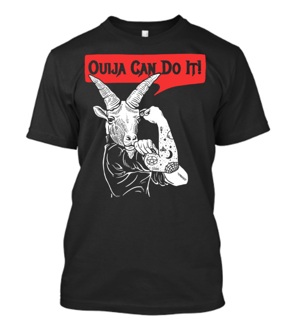 Ouija Can Do It Goat Flexing With Occult Symbols T-Shirt