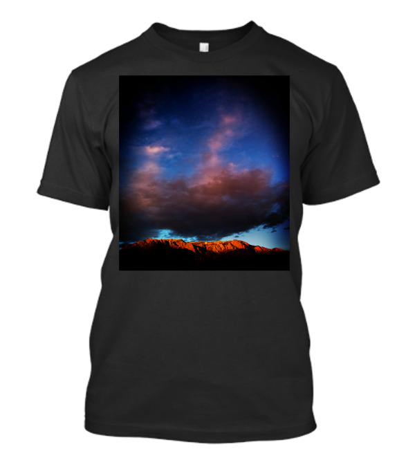 Mountain Sunset Shrouded In Vibrant Sky T-Shirt