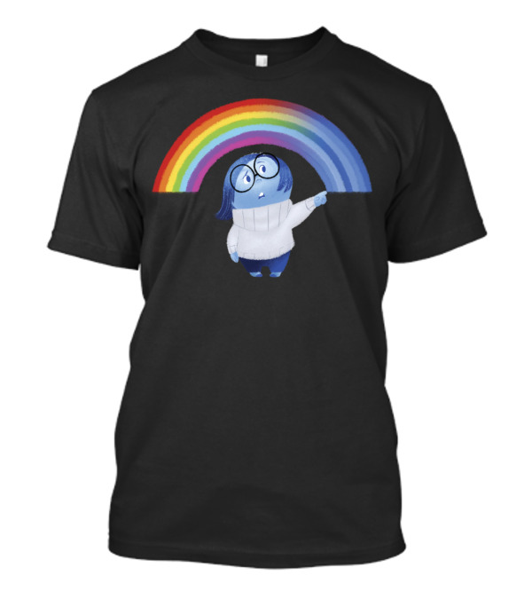 Shades Of Blue Sadness Under Rainbow T-Shirt