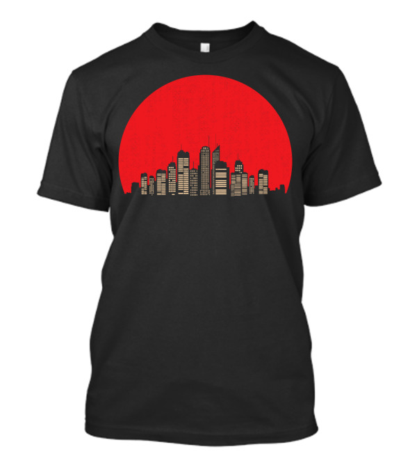 Sunset In The City Red Skyline T-Shirt