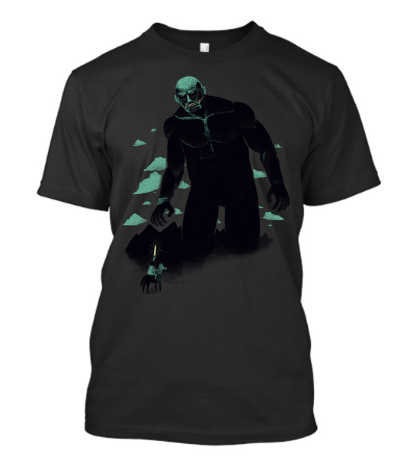 Shadow Of The Titan Attack On Giant Colossus In Mountains T-Shirt