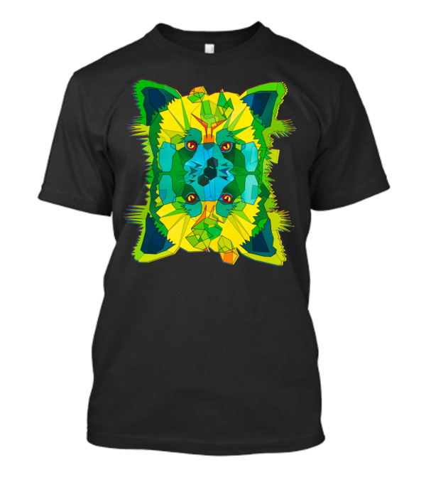 Fire Fox II Everything Wrong Geometric Fox Kaleidoscope T-Shirt