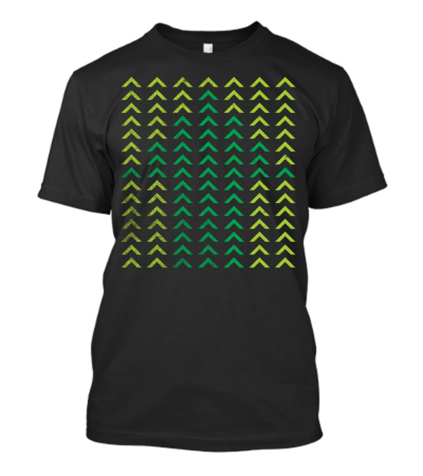 Mountain Way Geometric Chevron Patterns Green Arrow Elements T-Shirt