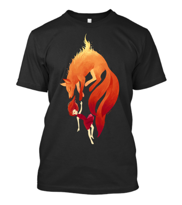 Fire Fox Floating Girl T-Shirt