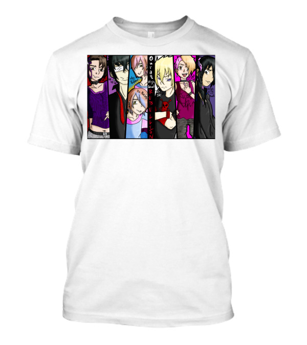 Ouran High School Rebellion Characters With Colorful Backgrounds And Outfits T-Shirt