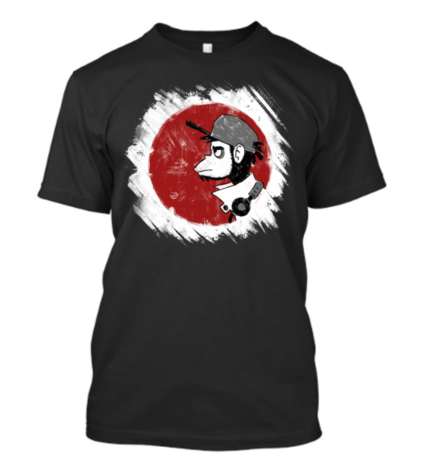 Red Sun Samurai Monkey T-Shirt