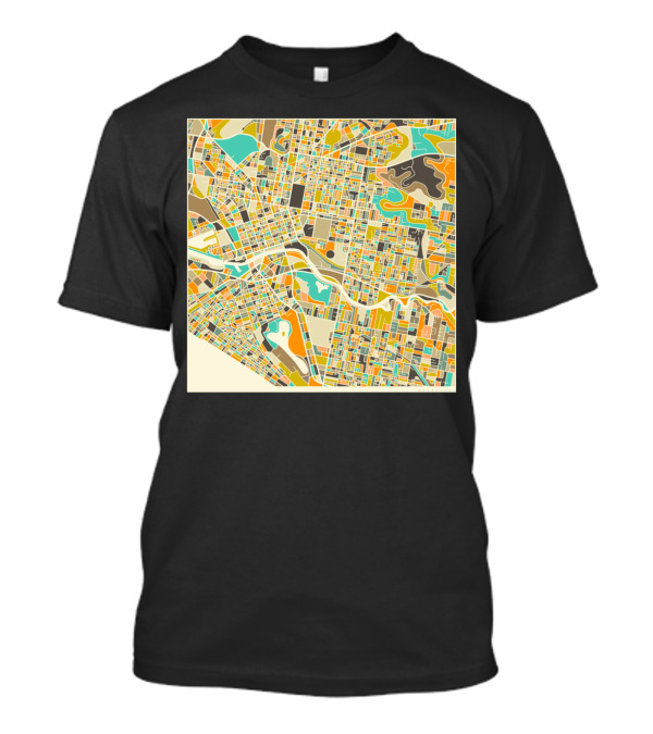 MELBOURNE COLORFUL CITY MAP T-Shirt