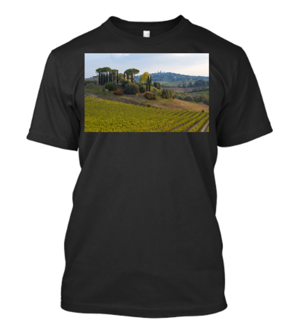 Winery Landscape Near San Gimignano Tuscany Italy T-Shirt