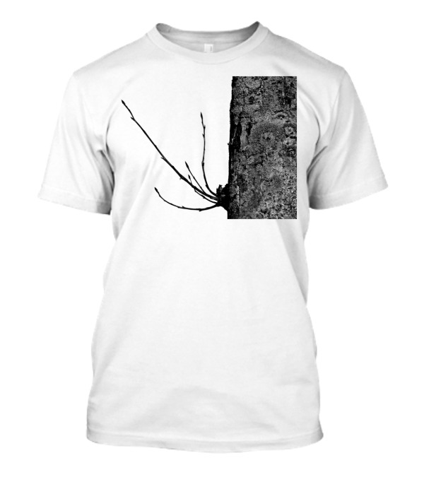 Outward Black And White Tree Bark And Branches T-Shirt