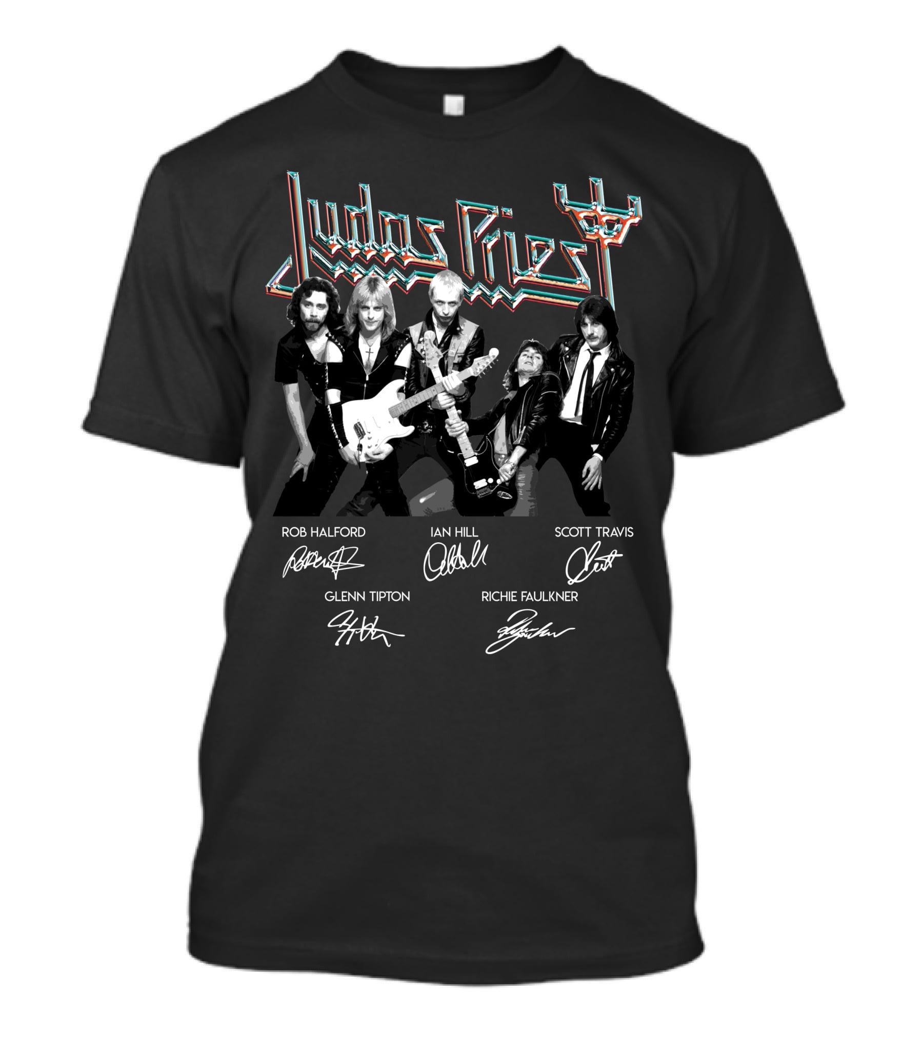 Judas Priest Rob Halford Ian Hill Scott Travis Glenn Tipton Richie Faulkner T-Shirt