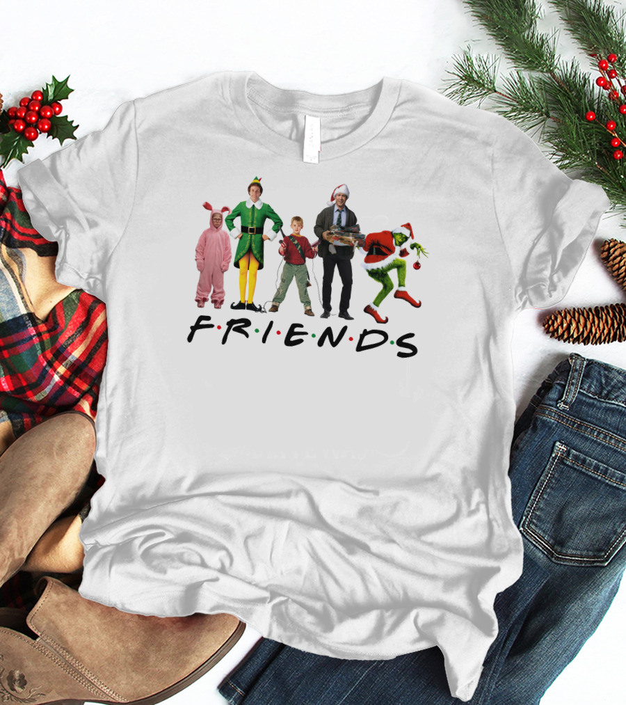 Friends Christmas Movie Elf Grinch Bunny Boilerplate T-Shirt