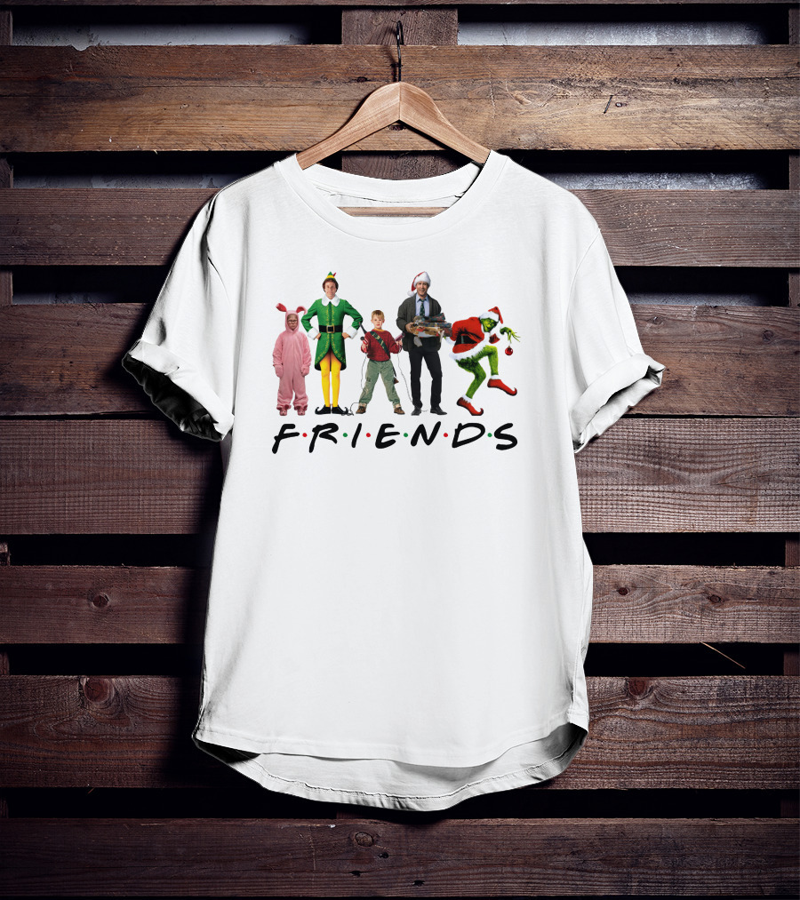 Friends Christmas Movie Elf Grinch Bunny Boilerplate T-Shirt