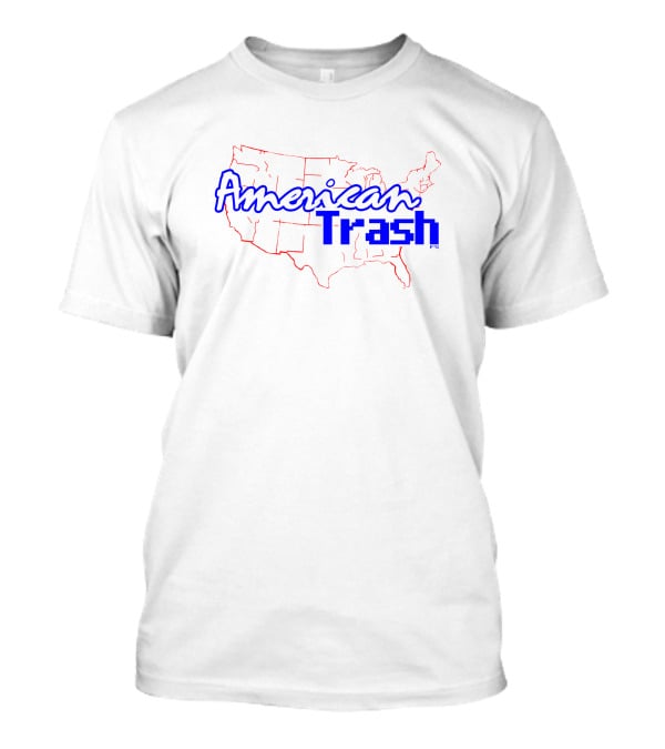 American Trash Map Outline T-Shirt