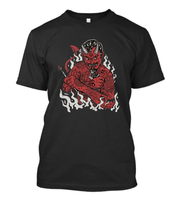 Apply This Mischievous Tattooed Devil Image To All Existing T-Shirt