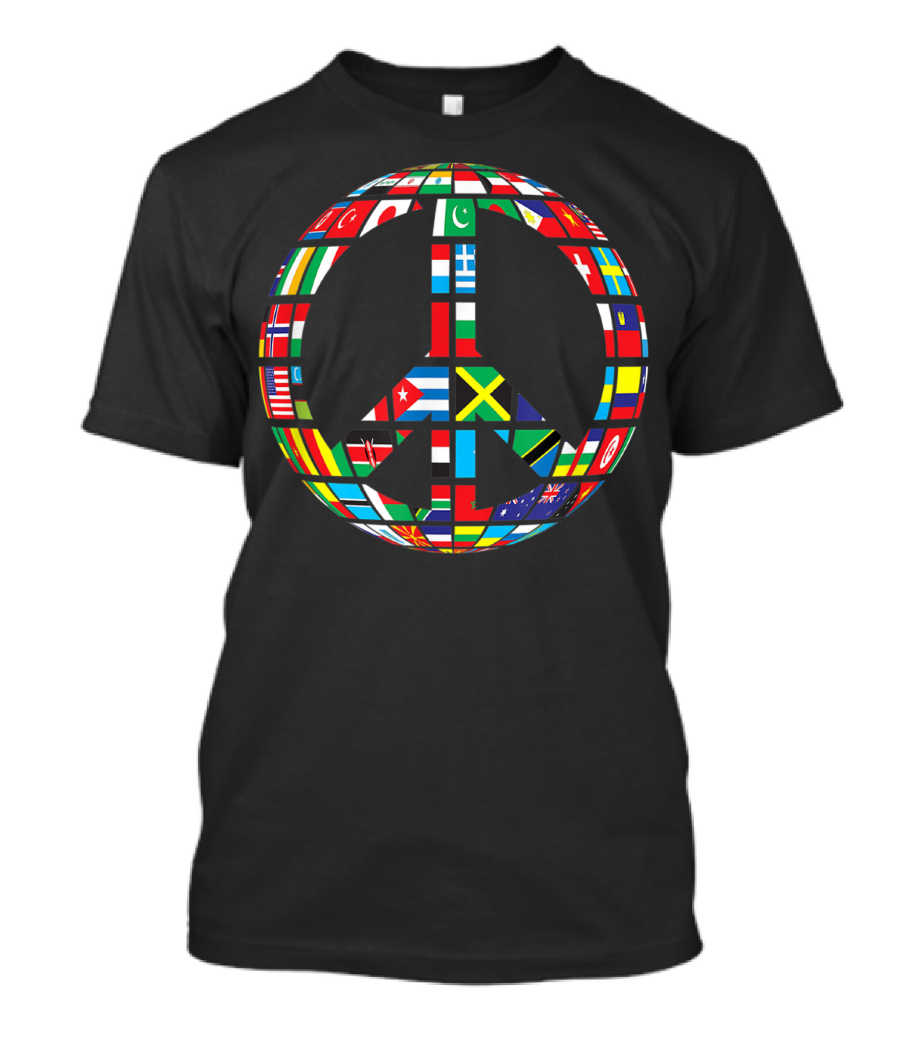 International Flag Peace Symbol Multicultural Unity T-Shirt