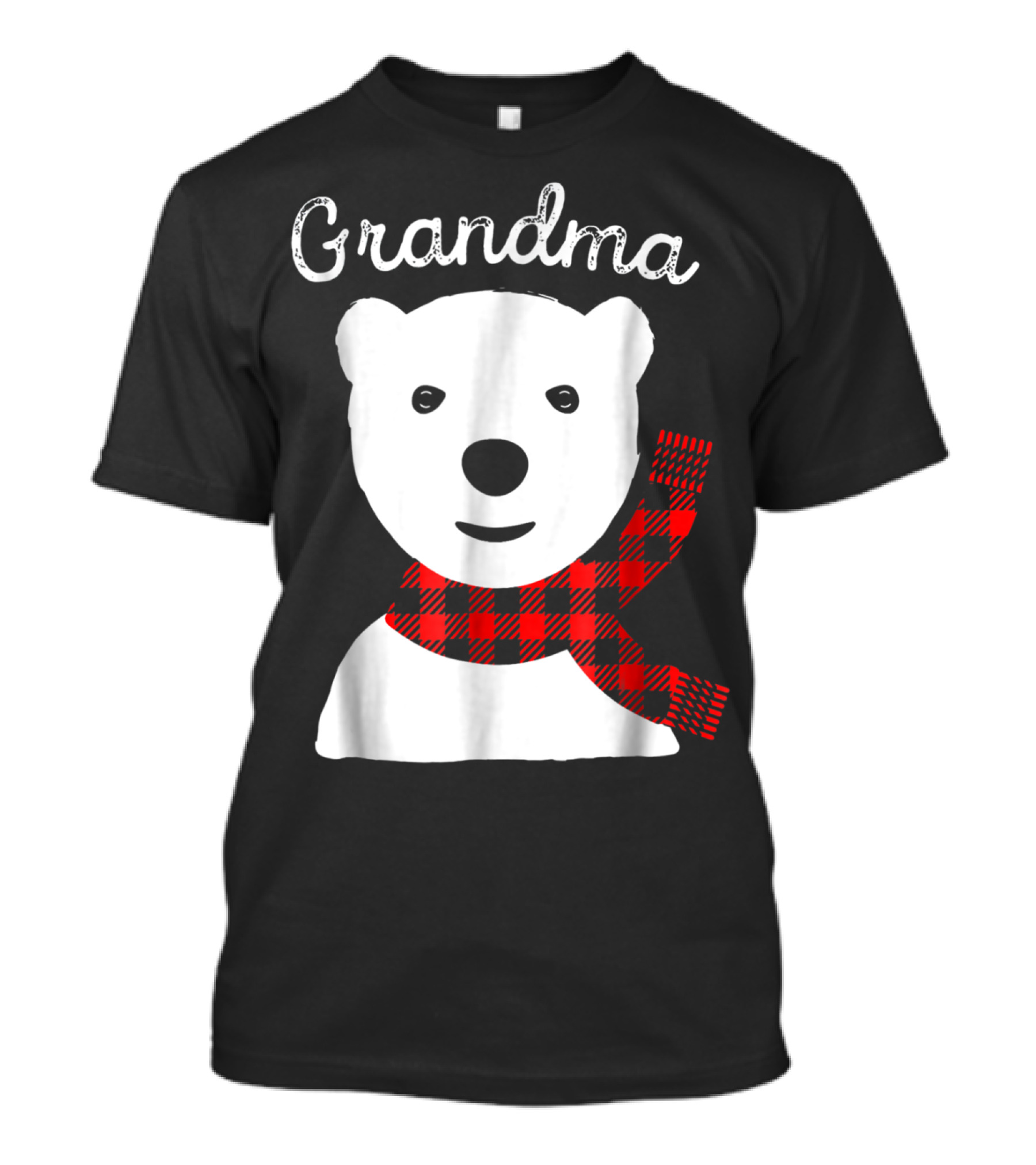 Grandma Plaid Bear Family Matching Christmas T-Shirt
