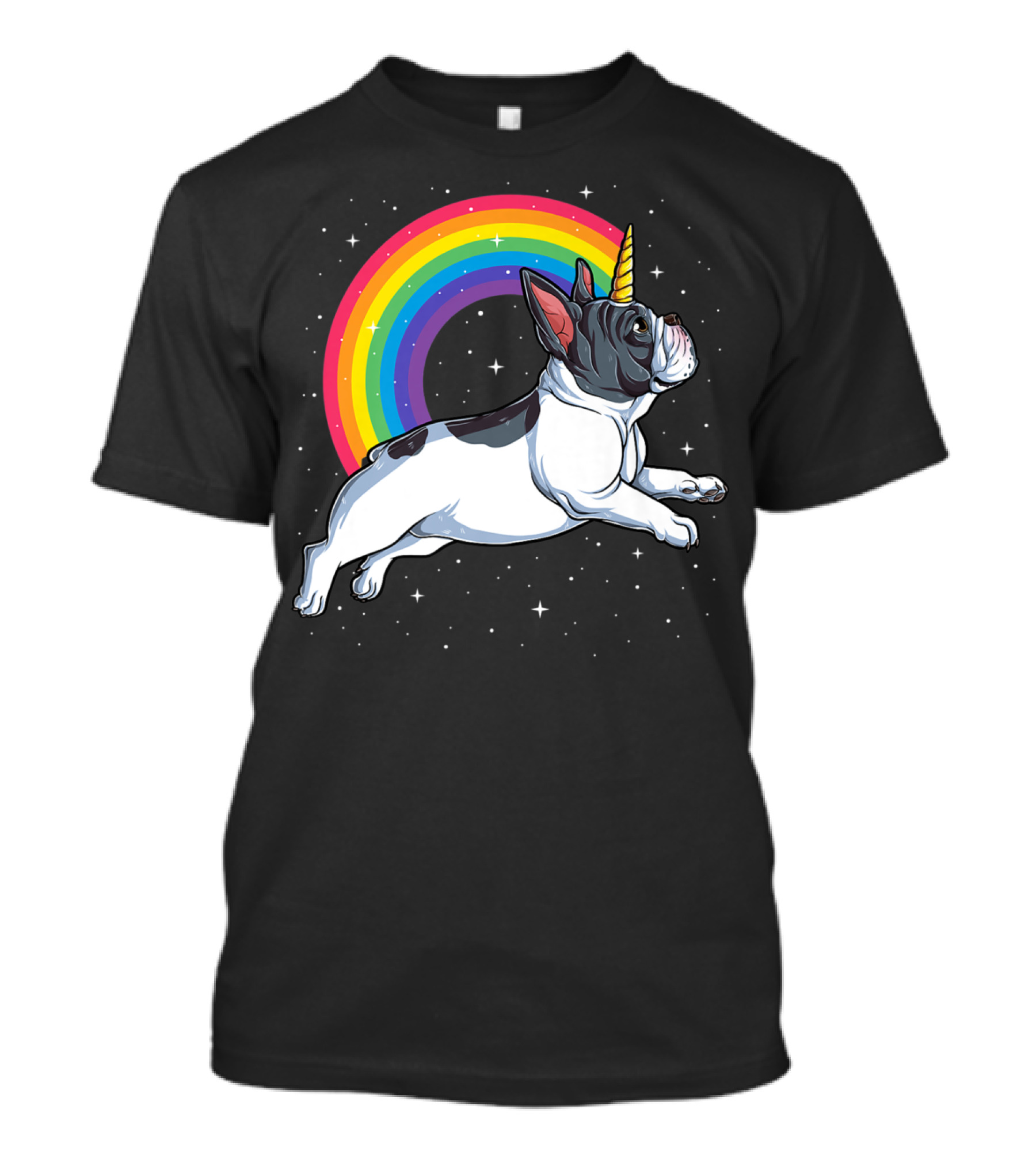 French Bulldog Unicorn Rainbow Galaxy Frenchicorn Kids Space Adventure T-Shirt